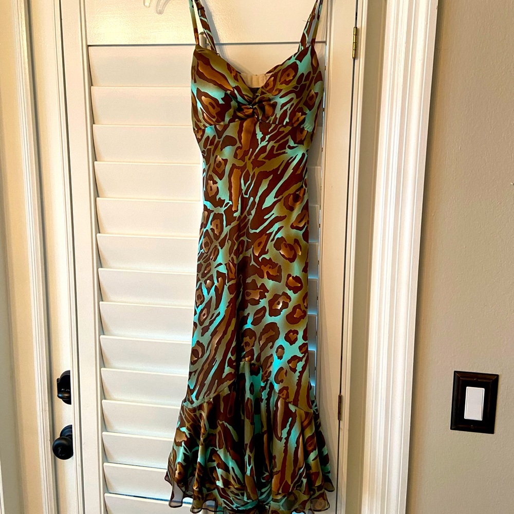 Mary L Couture, Leopard print cocktail gown.